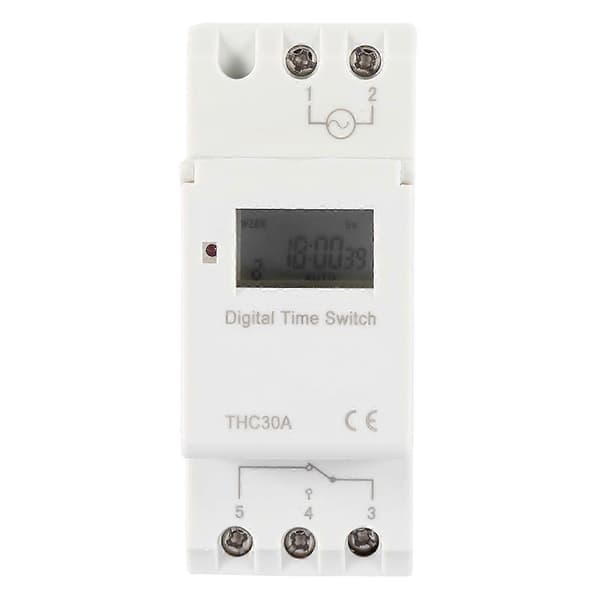 THC 30A Digital Timer Bryter Programmerbar Elektronisk Tidsstyring Bryter (12V)