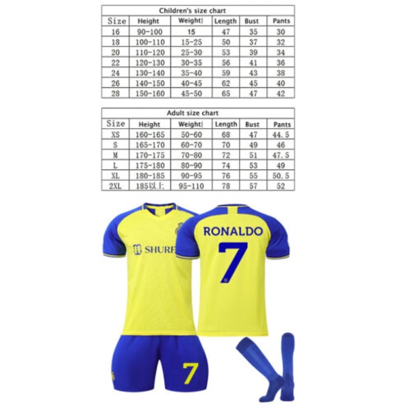 2023 Riyadh Victory Ronaldo Fotbollströja Träningskläder för vuxna barn 20