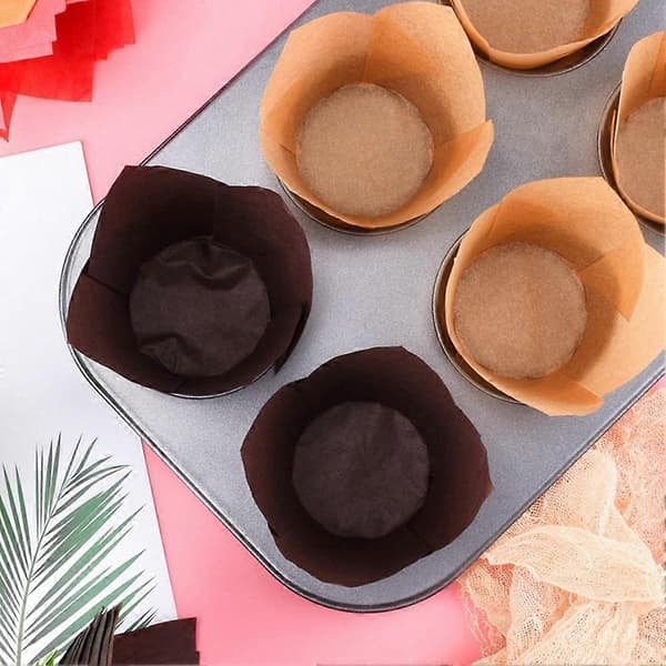 50 STK papirstil Cupcake Liner Bakekopp F