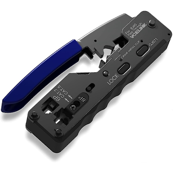 Gj671bl RJ45 Krympeværktøj til Cat5/cat5e/cat6/cat6a/cat7 Netværksconnector RJ45 Netværksstik Krympe og Telefon Stik 6p