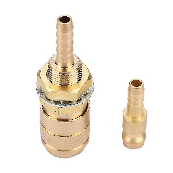 M6 Gas & Vand Hurtigkobling til MIG TIG Svejselampe Fitting Til Svejselampe Guld