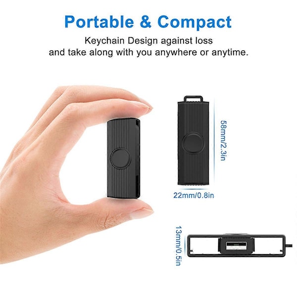 Smart Card Reader Minnes-ID Kontakt Adapter Typ-C