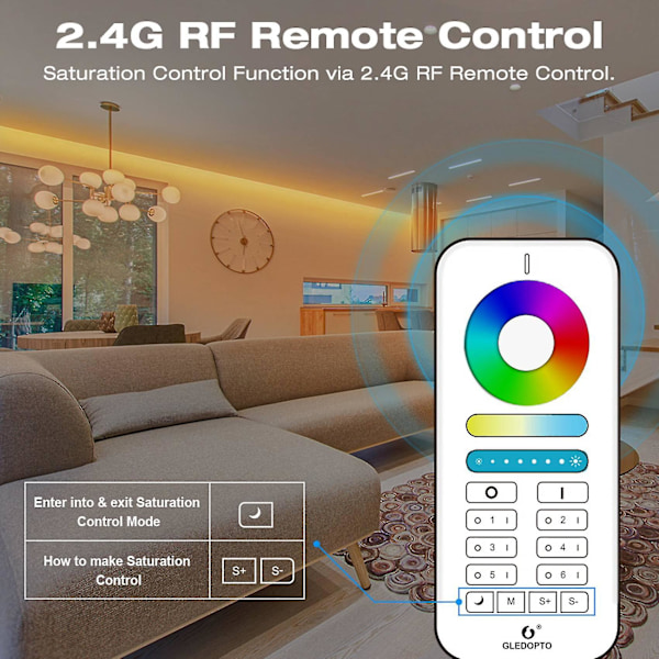 Zigbee 3.0 DC5-24V Mini 5 i 1 RGBCCT/RGBW/RGB/CCT/Lysdæmper LED Lysstrip Controller til TV Baggrundsbelysning Køkkenbelysning