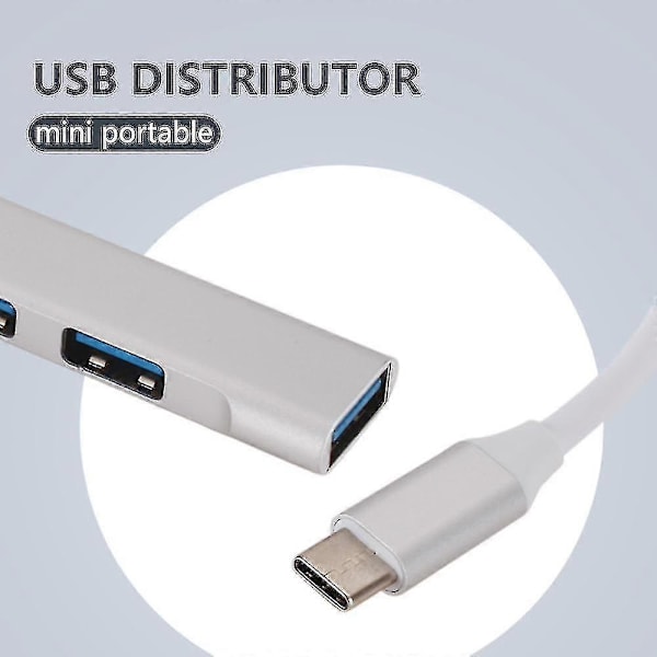 4-portars USB-hubbar Strömförsörjning Ingen Extern Grå1st