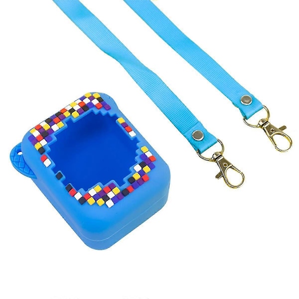 Silikonbeskyttelsesetui for Bitzee Digital Pet, Myk Silikon Bæreveske med Håndstropp, Sammenleggbar