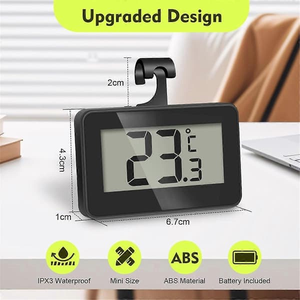 Kylskåpstermometer, 2-pack, Kökstermometer Inomhus