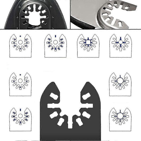 54 st Oscillerande Verktyg Detalj Slipdynor Kit Med Slippapper, För Trä/puts m.m.