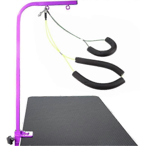 Pälsvårdsbord Rep Pälsvårdsband Hals- och Hasthållare Hundvårdsspänne Gul+grön