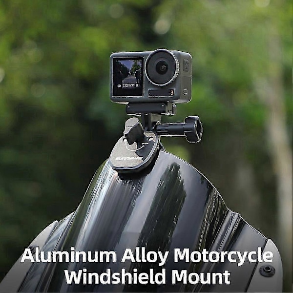 Sunnylife Motorcykel Vindrutesfäste Klämma Tillbehör för Gopro Action Insta360 GO Insta360 Ace Se
