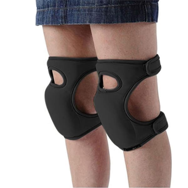 Trädgårdsknäskydd Memory Foam Elastiska Skyddande Knäskydd Black