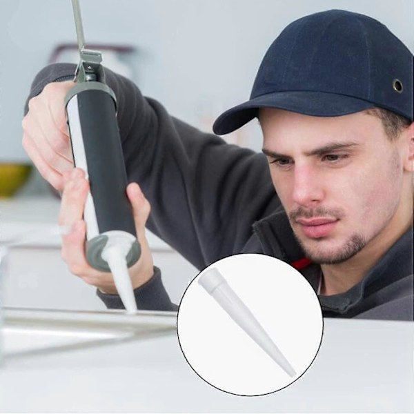 10 Stycken Tätningsmunstycke Lock Set Ersättning Silikon Tätningsmedel Munstycken Tätningspluggar Tätningsverktyg