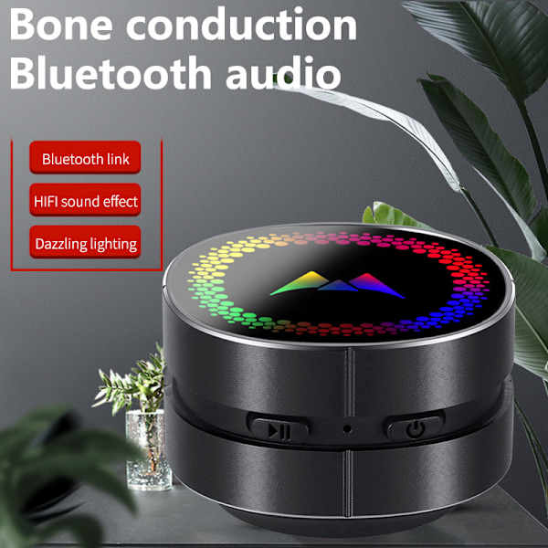 Benlednings Bluetooth-högtalare trådlös portabel Bluetooth-högtalare med LED färgskiftande liten högtalare M1