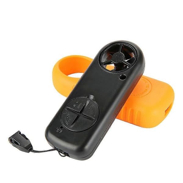 LCD Digital Anemometer Vindhastighetsmätare Luftflödeshastighetsmätning Indikator Termometer Med Bakgrundsbelysning