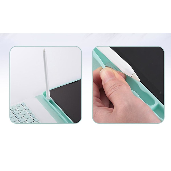 Etui til Ipad Pro2020/21 (11 tommer) - Slankt beskyttende etui med Apple Pencil holder og trådløst aftageligt tastatur (Pink)
