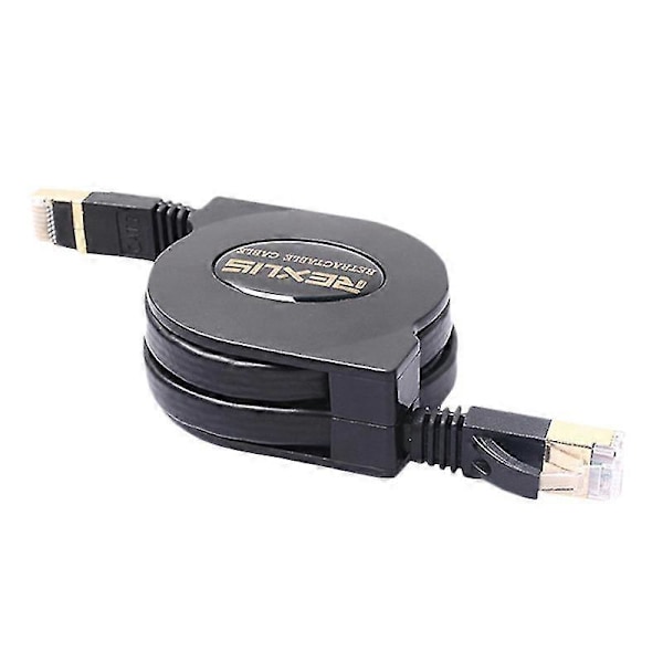 REXLIS 5FT Cat7 RJ45 LAN-kabel Justerbar Inntrekkbar Ethernet-kabel Flat Internett-nettverkskabel fo