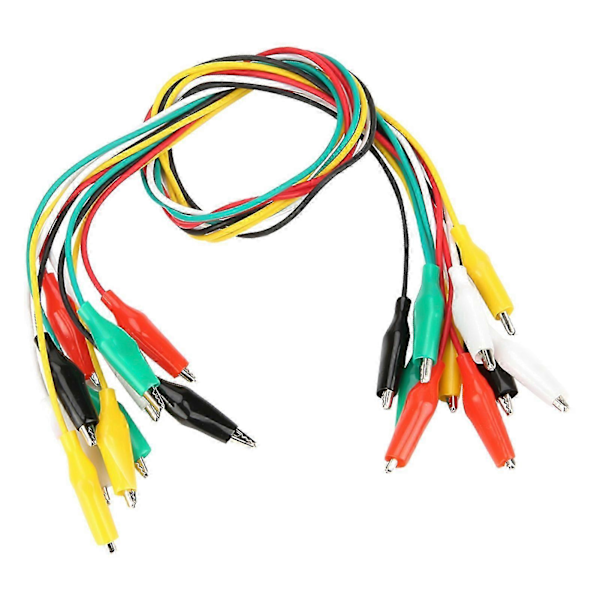 10 st 50 cm Krokodilklämma Nummer 35 mm Dubbelsidig Krokodilklämmakabel