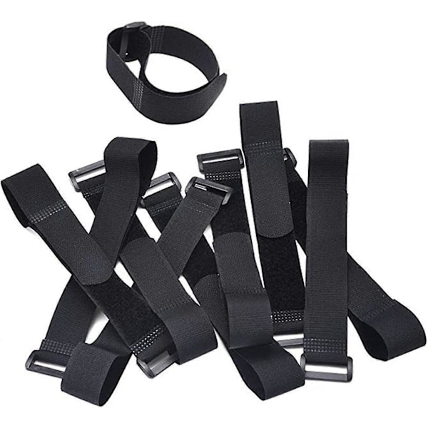 Borrelås Kabelbånd Organizer Festebånd 250 mm X 20 mm, Svart (10 stk)