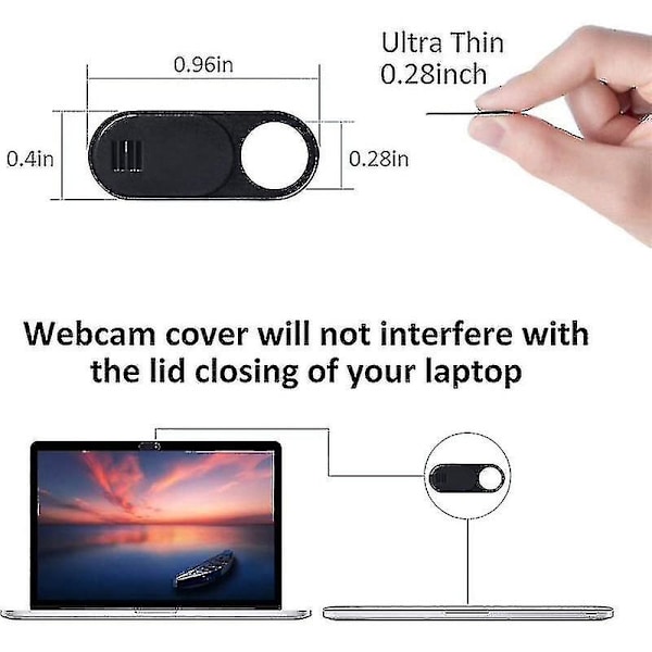 Webbkameraskydd, 12-pack Ultratunt Webbkameraskydd Slide För Laptop, PC, , , Dator,