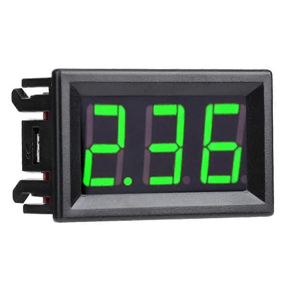 Digitalt DC Strøm Display Panel 0-10A Amperemeter - To 0,56 tommer Kabler