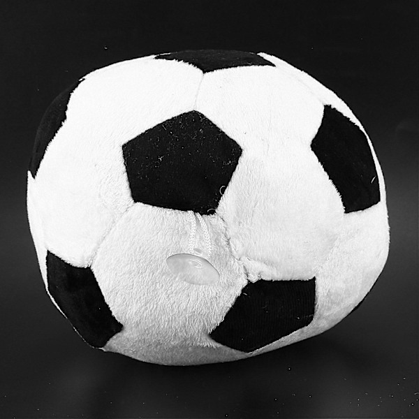 Fotboll Sportboll Kudde Gosedjur Mjuk Plyschleksak För Småbarn Baby Barn Present, 20 cm L X 20 cm B X 20 cm H, Svart