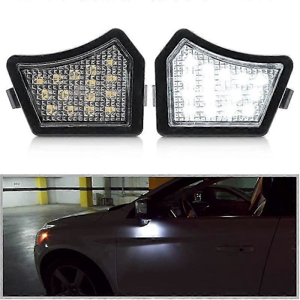 2 stk LED Under Side Mirror Lights Velkommen Puddles for C30 C70 S40 S60 S80 V40 V50 V70 XC70 XC90 3121