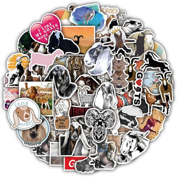 Roliga Get Klistermärken Paket 50st, Söta Klistermärken Kawaii Djur Klistermärken för Barn Tonåringar Vuxna Glueewee Vinyl Vattentäta Klistermärken för Vattenflaskor Laptop