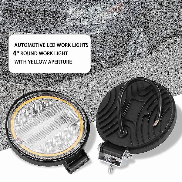 2X 4 tuuman LED-työvaloyhdistelmä Spot Flood Off Road -ajo Amber-sumuvalo