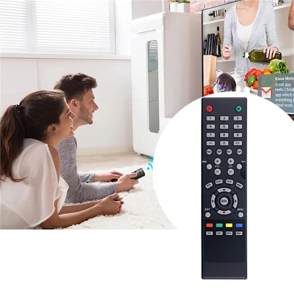 PLDED3273A-E erstatningsfjernkontroll for PROSCAN TV-er (svart)