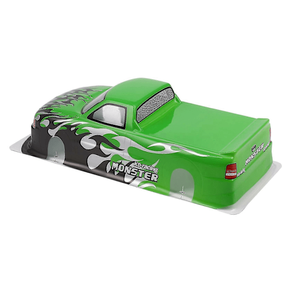 För 1/10 Rc Bil T-10 Pvc Målad Kaross 1/10 Rc Bil Bredd 205mm Hjulbas 255mm, grön