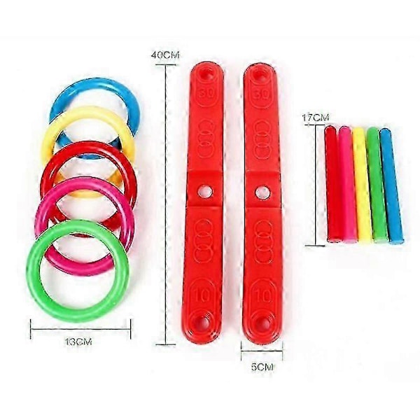Ringkast Spel Quoits Hoopla Set Quiots Pinnar Rep Mål Barn Trädgårdsfest js well