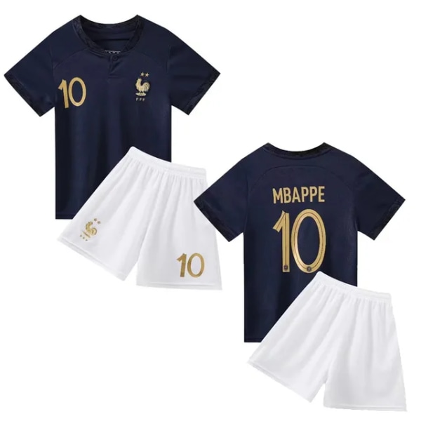 Ny sommardräkt för barn nr.10 Mbappe fotbollssportkläder style 1 30(150-160CM)