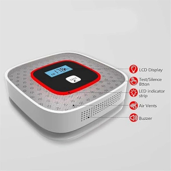 Kolmonoxidvarnare, CO-larm, Kolmonoxidlarm med LCD-display, Batteridriven CO-detektor