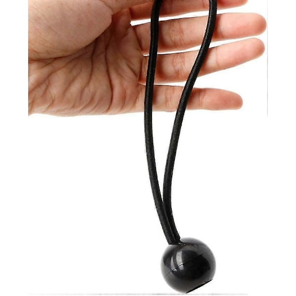 20 stk. Sorte Presennings-elastikker med kugle, Presennings-elastikker med kugle, Elastikbånd med kugle, Elastiske kugle-snore