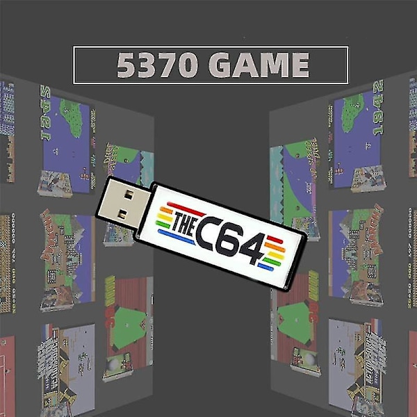 USB-minne för C64 Mini Retro Spelkonsol Plug and Play USB-minne U Disk Spelskiva med 5370 Spel
