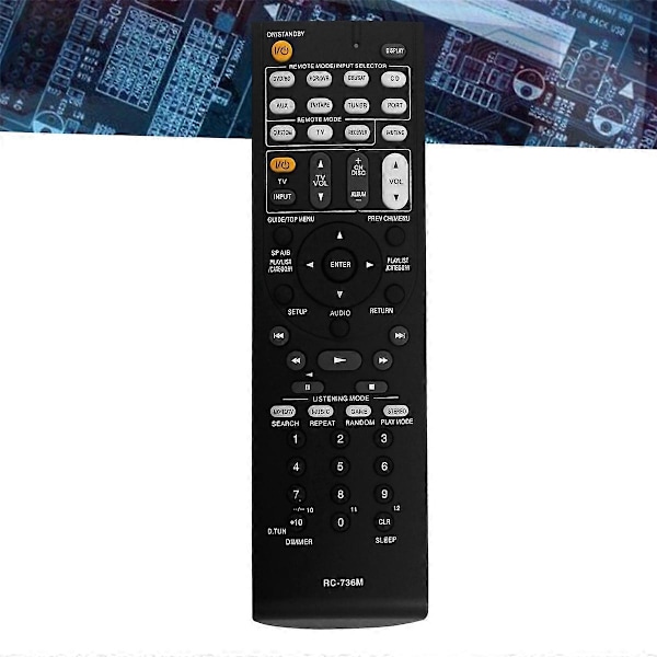 RC-736M Erstatningsfjernkontroll for Onkyo Theater System HT-R570 HT-S5200 HT-S5200B HTP-570 SKF-570 LSKF-570R