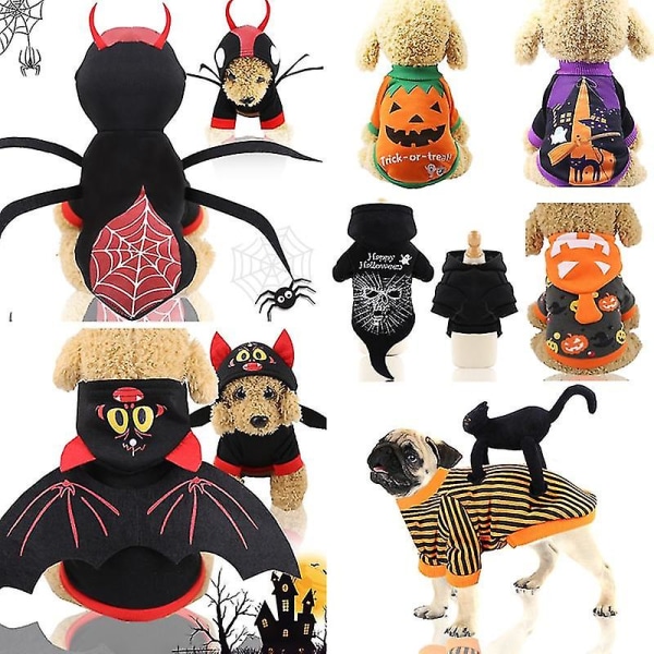 Halloween husdjurskläder Roliga kattkläder Katttröja Hundkostym Halloween hundkläder Tröja för små hundar Husdjurstillbehör Style5 XL