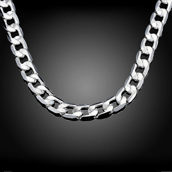 925 Sterling Sølv Halskæde Til Mænd 20 Tommer/8mm