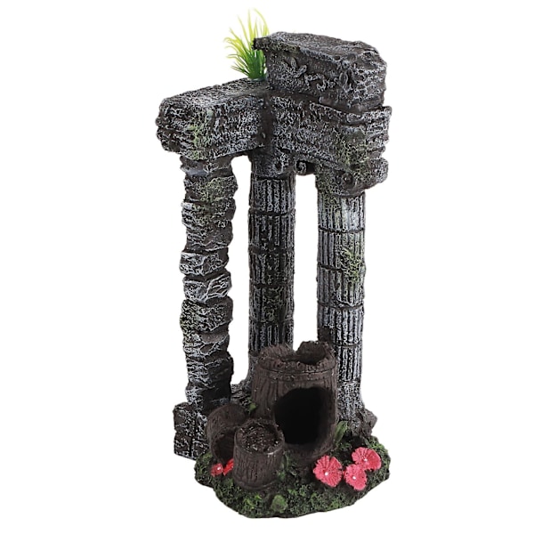 Akvarium Dekor Roman Søyler Simulering Gjenbrukbar Resin Fisketank Landskaps Ornament