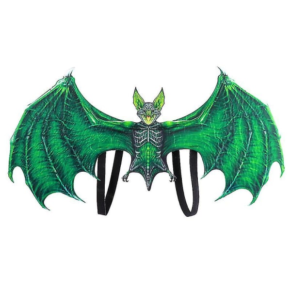 1 st Carnival Halloween Party rekvisita Barn Bat Wings Scen Performance rekvisita Halloween tillbehör för barn och vuxna (grön)