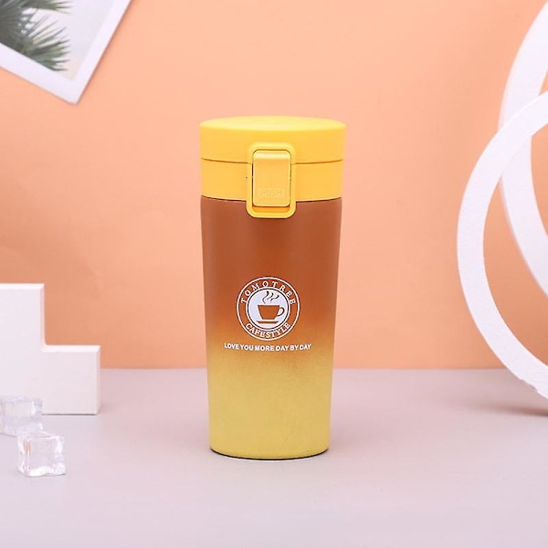 JUSCH Wekity Studssäker Rostfri Kaffekopp Dubbla Lager Stor Kapacitet Bilmugg Semestergåva, 500ml(WZ1374),QINWEI-740