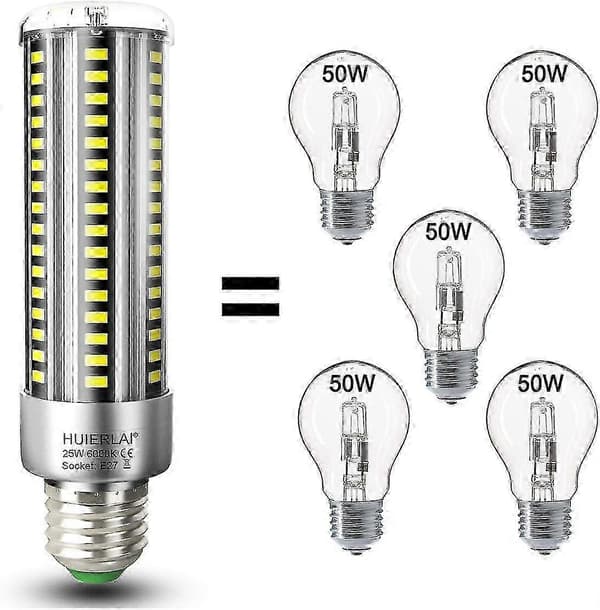 2-pakning E27 LED Corn Lyspærer 25w Dagslys Hvit 6000k 3000lm Tilsvarende 250w Glødepære, E