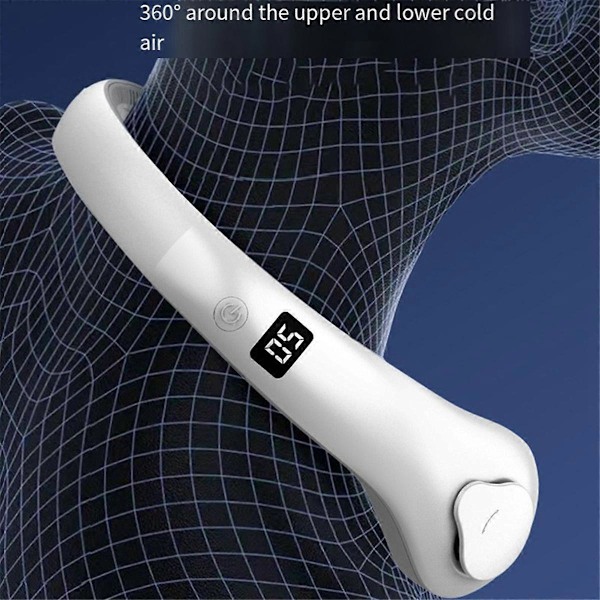 Bladløs Hængende Halsventilator, Lazy og Praktisk Mini Bærbar Udendørs Sports Genopladelig Ventilator