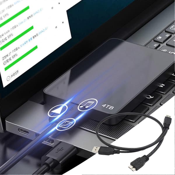 60CM mobil harddisk-kabel USB3.0 A han til Micro B 5 Gbps Y-form dobbelt strøm høj hastighed bærbar Black