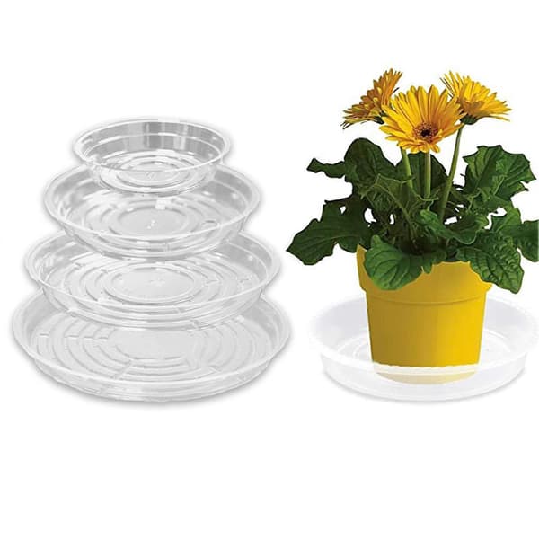 10 stk. gennemsigtige underskåle til planter, runde, ikke let deformerbare, klare 6inch