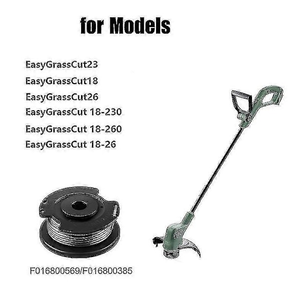 6-pakke F016800569 Trimmerspole og -line til Bosch EasyGrassCut 23, 26, 18, 18-230, 18-260, 18-26 Udskiftning[ALJ]