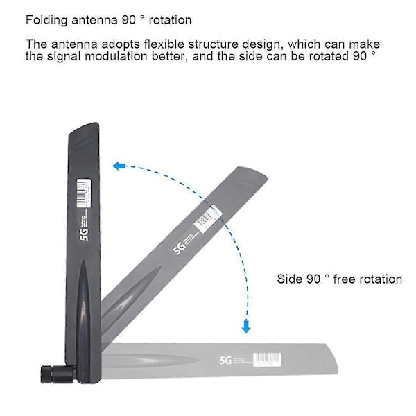 2 kpl 3G 4G 5G Antenni 600-6000MHz 18DBi Vahvistus SMA Uros yhteensopiva Langaton Verkkokortti Wifi Reititin Korkea S-FO SAHN