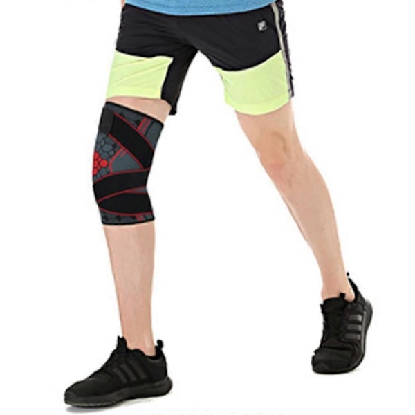 2-pak Knæbind/med Rem Kompression Patella Stabilisator til Meniskskade/Gigt Smerter/Løb/Basketball/Sport/Gymnastiksal - Orange XL