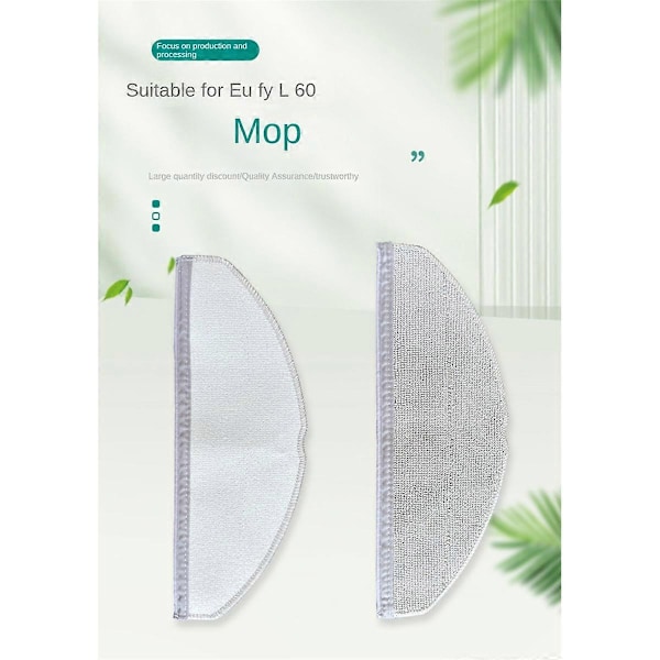Moppeklut for Eufy L60 / L50-serien Robotstøvsuger Erstatning Reservedeler Vaskbar Moppepute