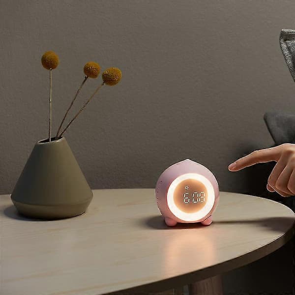 Smart Stemmestyret Vækkeur Højttaler (pink)