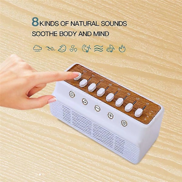 Sömn Bluetooth Högtalare Vit Brus Maskin Timer 8 Naturliga Ljud Musiklåda Förbättra Sömnen för Chris